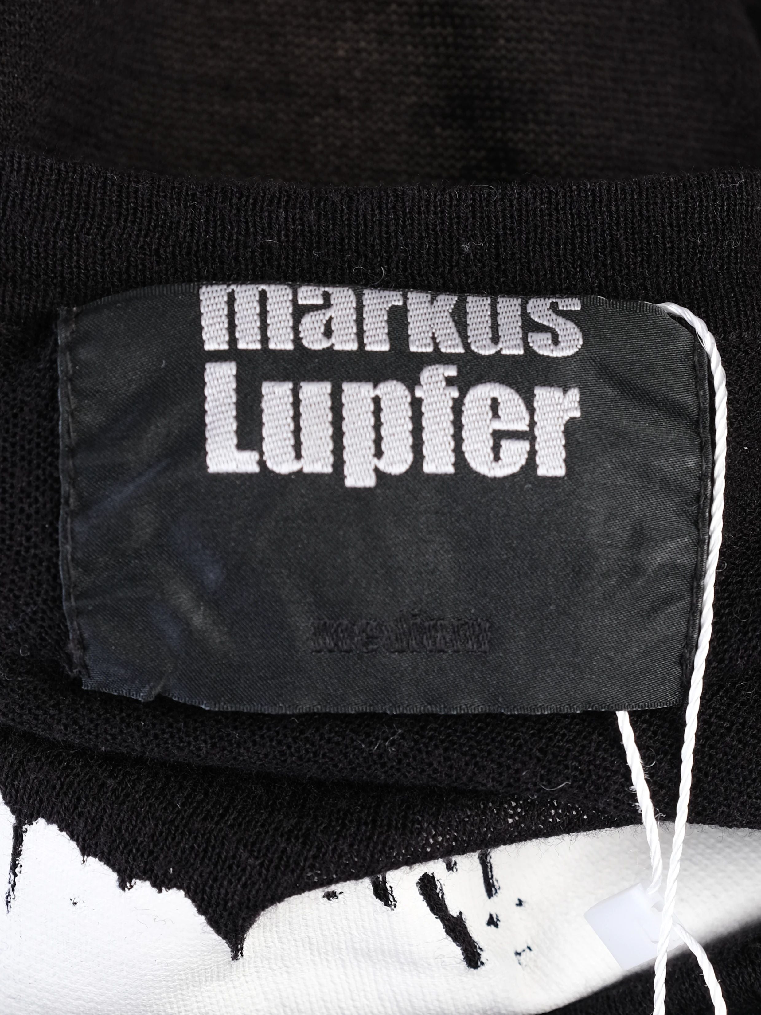 Excellent Markus Lupfer Black Cotton Long Sleeve Shirt Size S