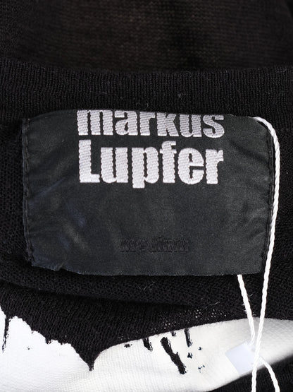 Excellent Markus Lupfer Black Cotton Long Sleeve Shirt Size S