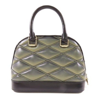 Louis Vuitton Cowhide Leather Alma Bb Handmade Bag Gray Black Handbag M 23576