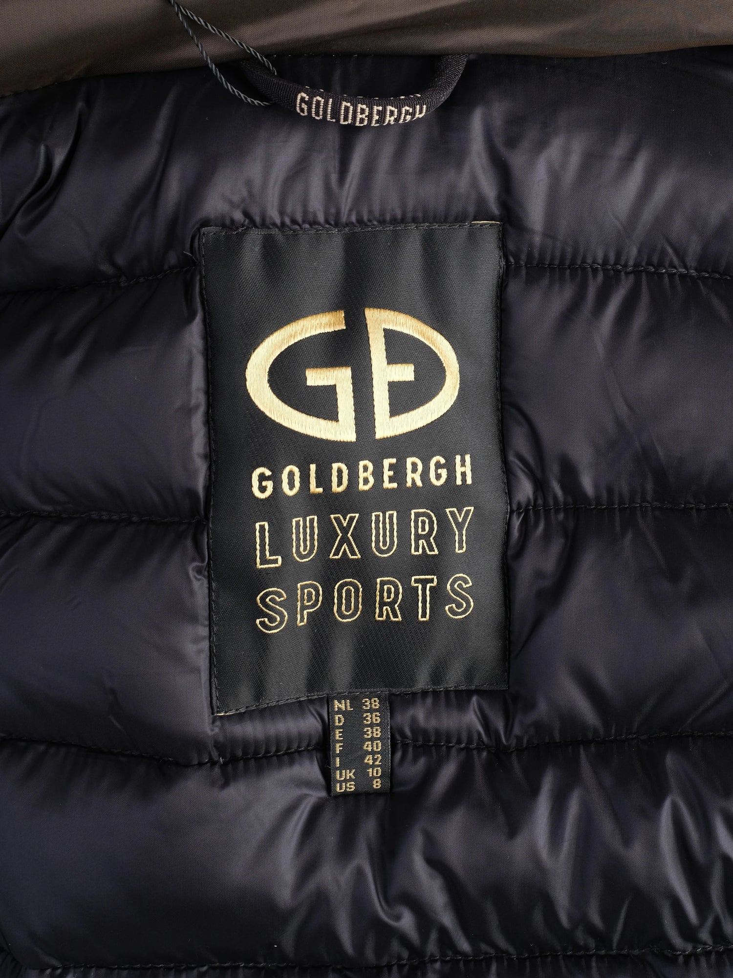 Perfect Goldbergh Brown Padded Jacket with Star Pattern Size M