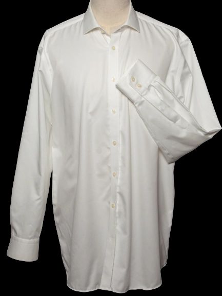 Good Hawes &amp; Curtis White Cotton Dress Shirt Size XL for Men