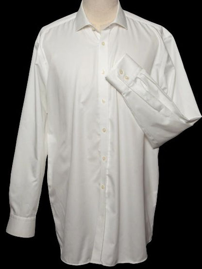 Good Hawes &amp; Curtis White Cotton Dress Shirt Size XL for Men