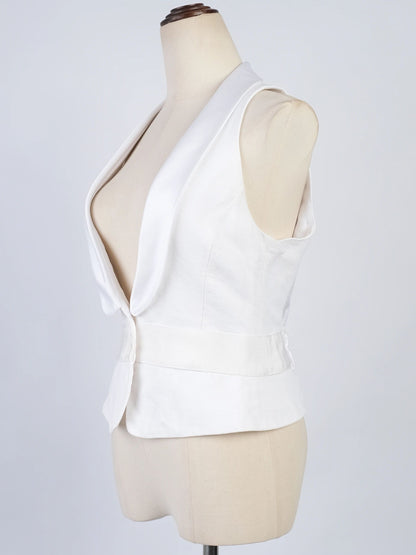 Emporio Armani White Sleeveless Vest Excellent Condition Size L