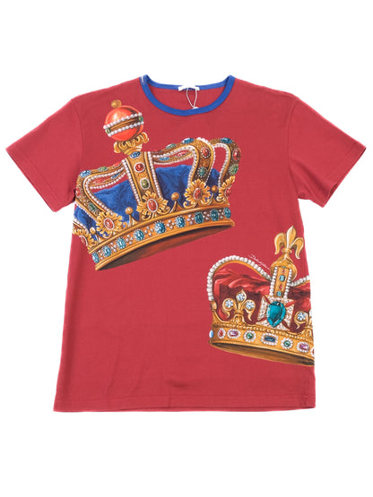 Excellent Dolce Gabbana Red Cotton Kids T-Shirt Size 12