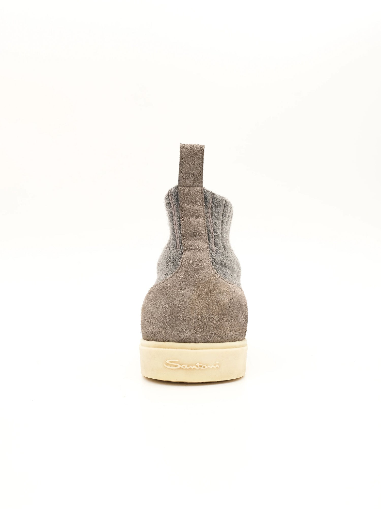 Excellent Santoni Gray Wool Ankle Boots Size 35 Women