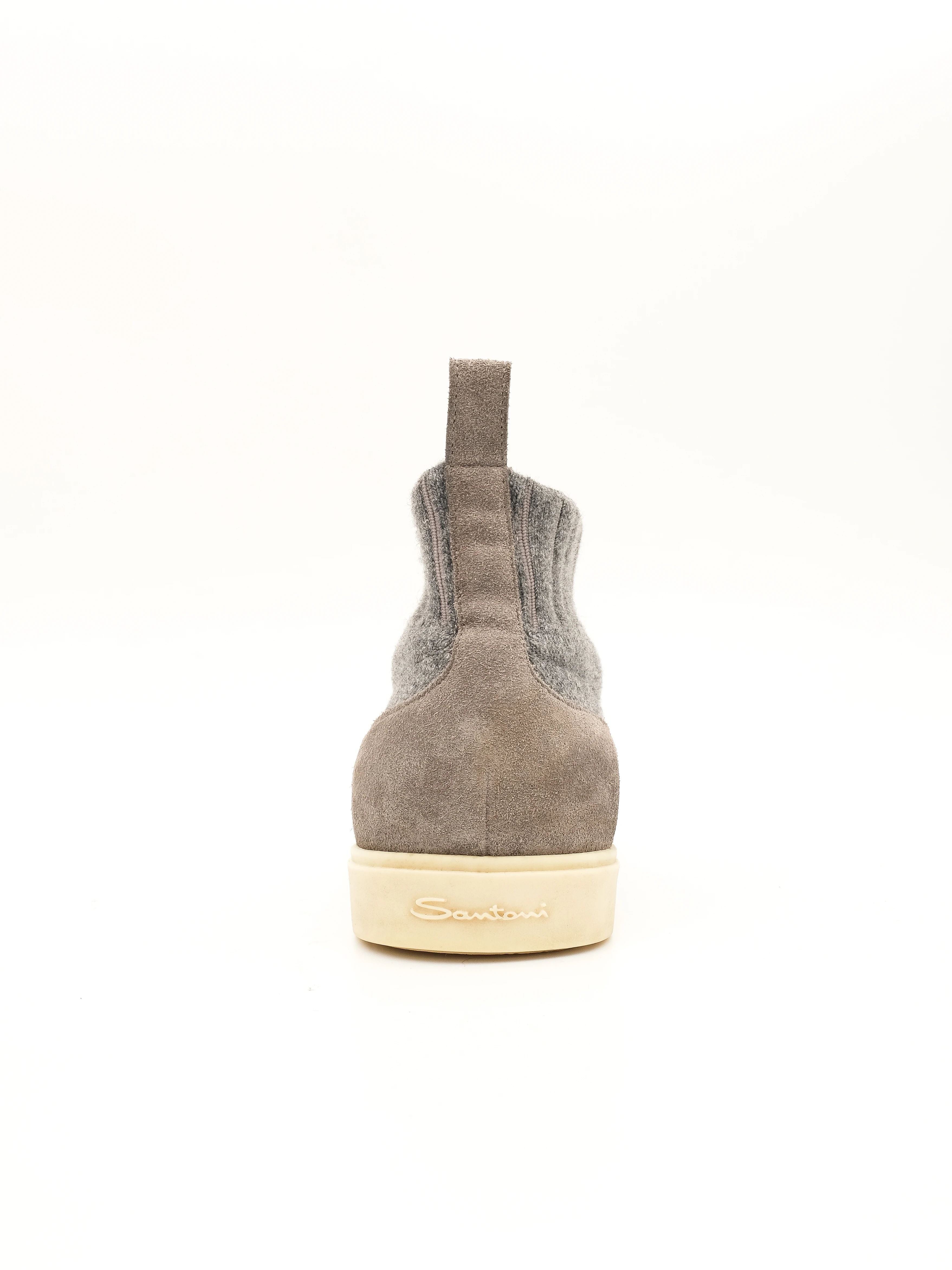 Excellent Santoni Gray Wool Ankle Boots Size 35 Women