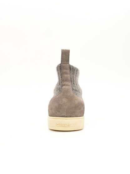 Excellent Santoni Gray Wool Ankle Boots Size 35 Women
