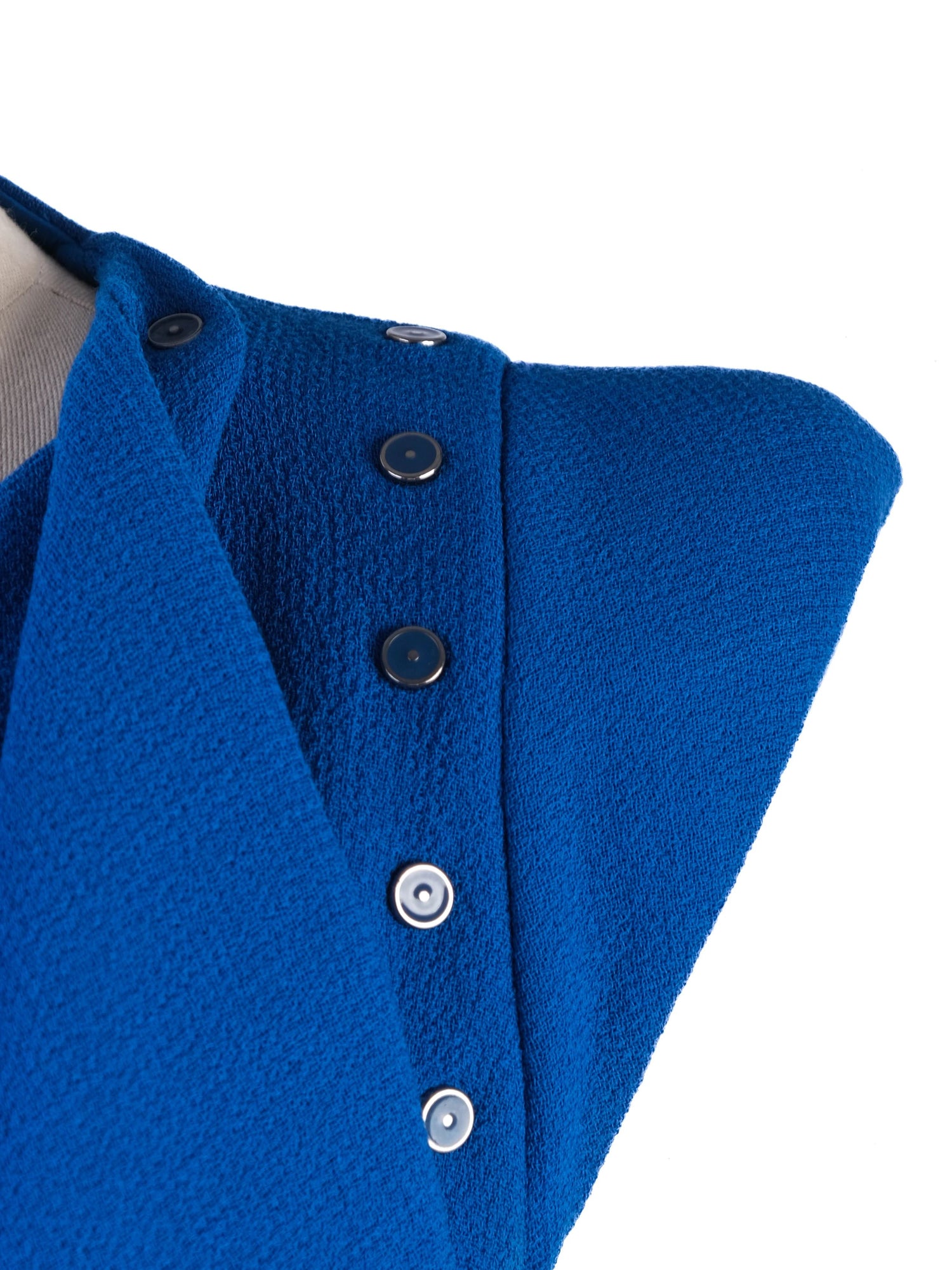 Excellent Antonio Berardi Blue Wool Sleeveless Dress Size M