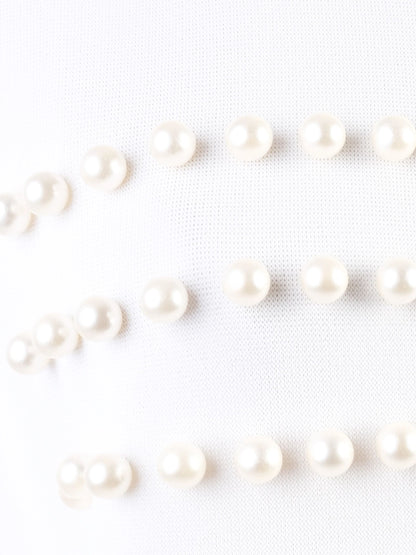 Excellent Giorgio Armani White Beaded Top Size M Women Viscose