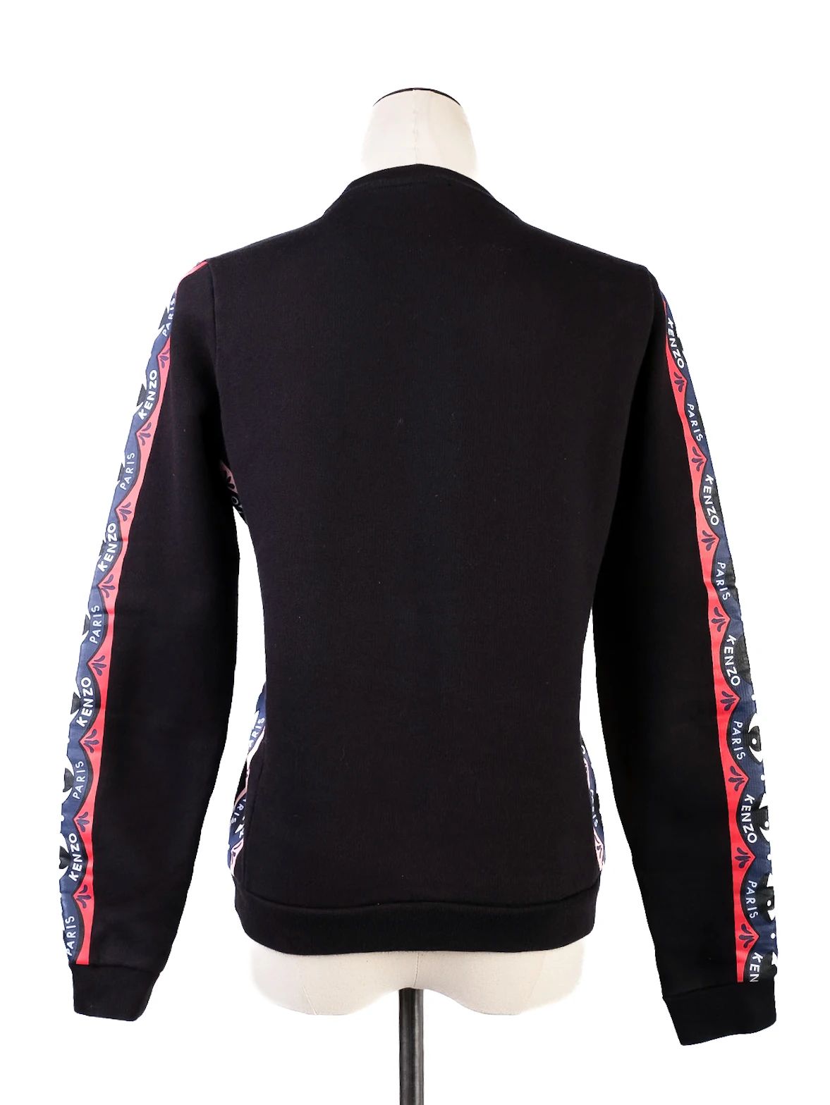 Excellent Kenzo Black Sweatshirt S Eye Design Colorful Stripes
