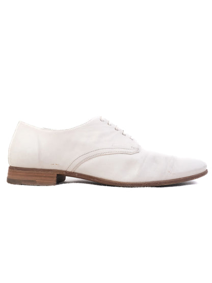 Average Condition Saint Laurent White Fabric Dress Shoes Size 43