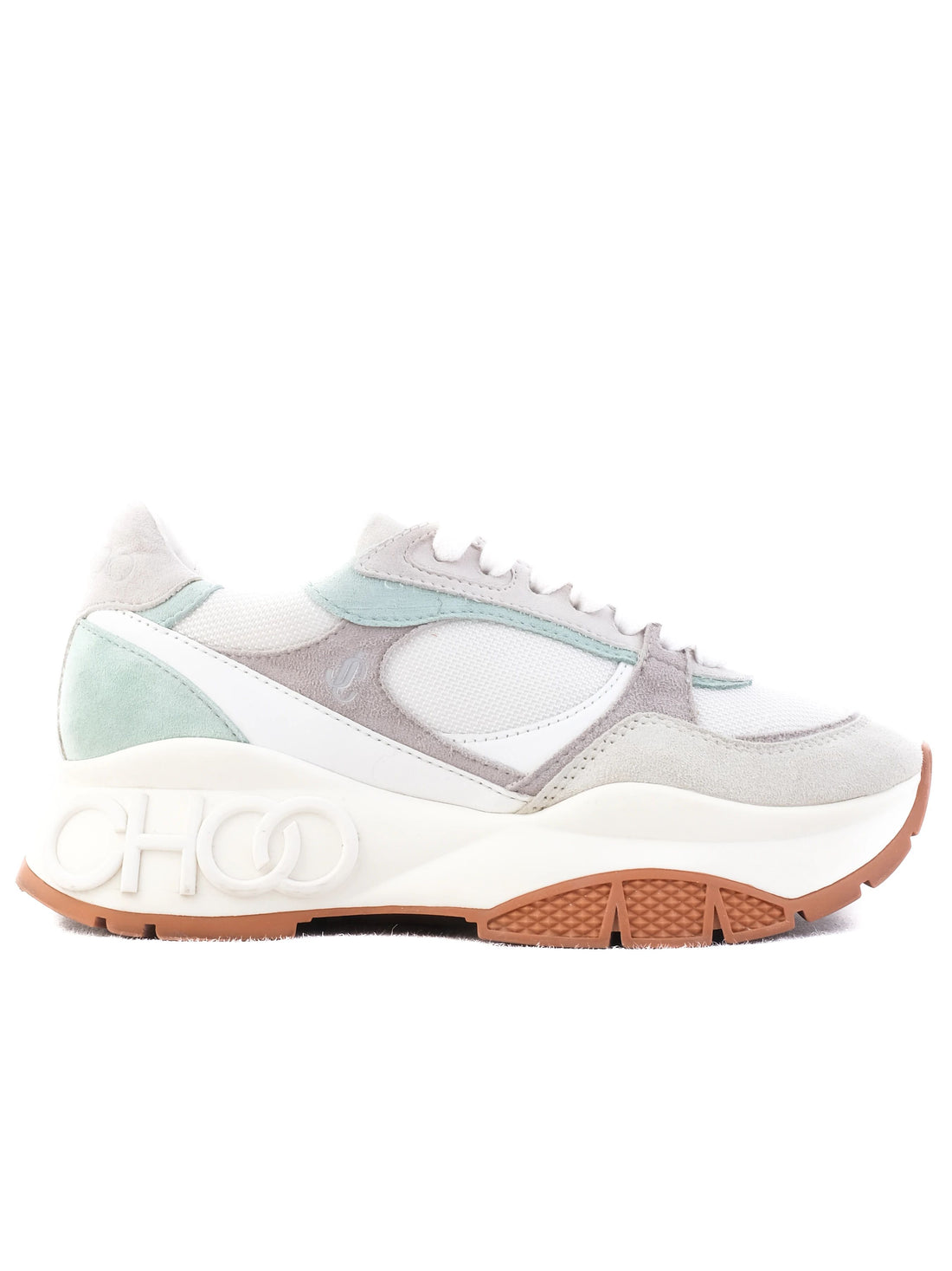 Perfect Jimmy Choo Women Sneakers White Gray Light Blue Fabric