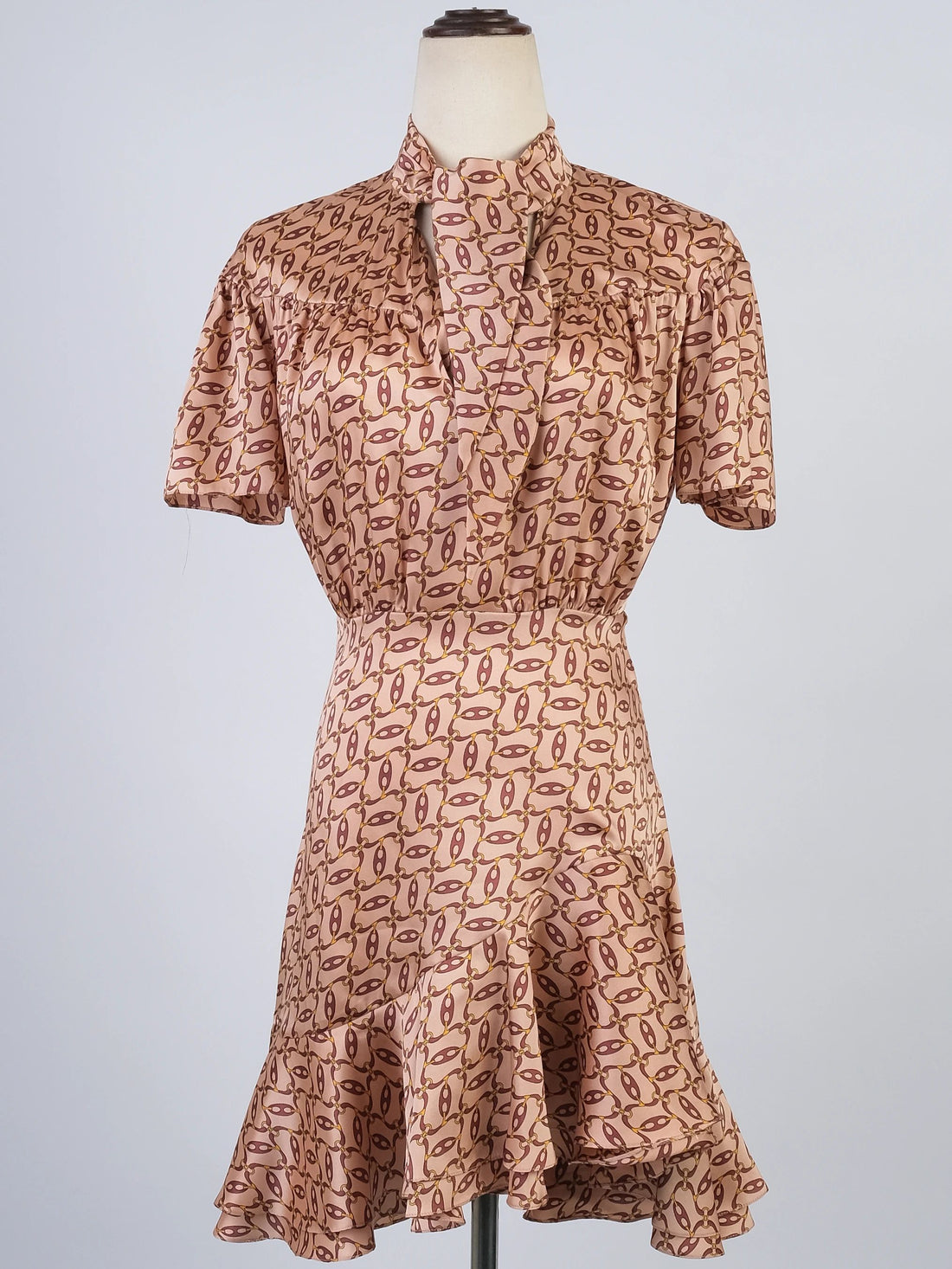 Excellent Sandro XS Dress Combined Abstract Pattern Polyester