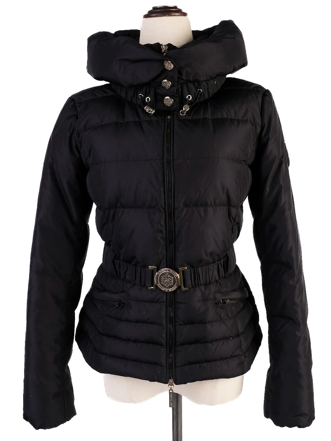 Excellent Elisabetta Franchi Black Nylon Puffer Jacket Size S