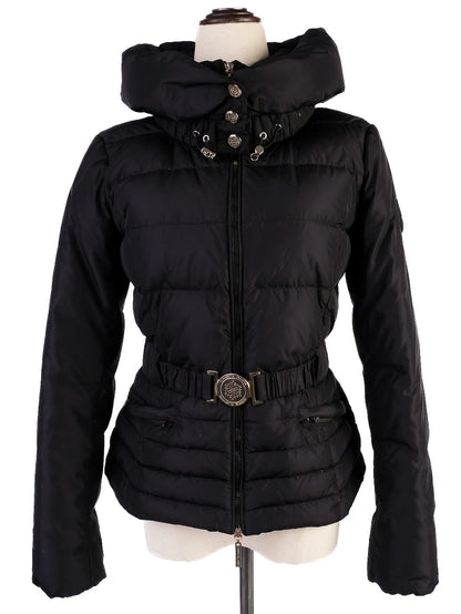 Excellent Elisabetta Franchi Black Nylon Puffer Jacket Size S