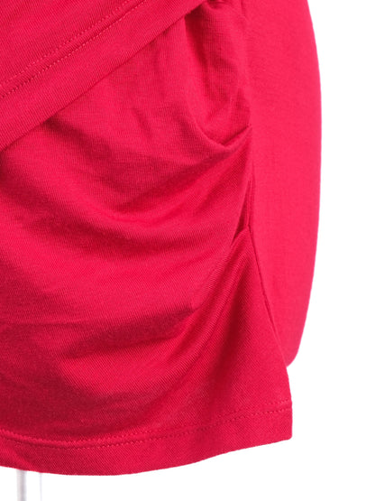 Elie Tahari Red Modal Top Size S with Draped Cowl Neckline