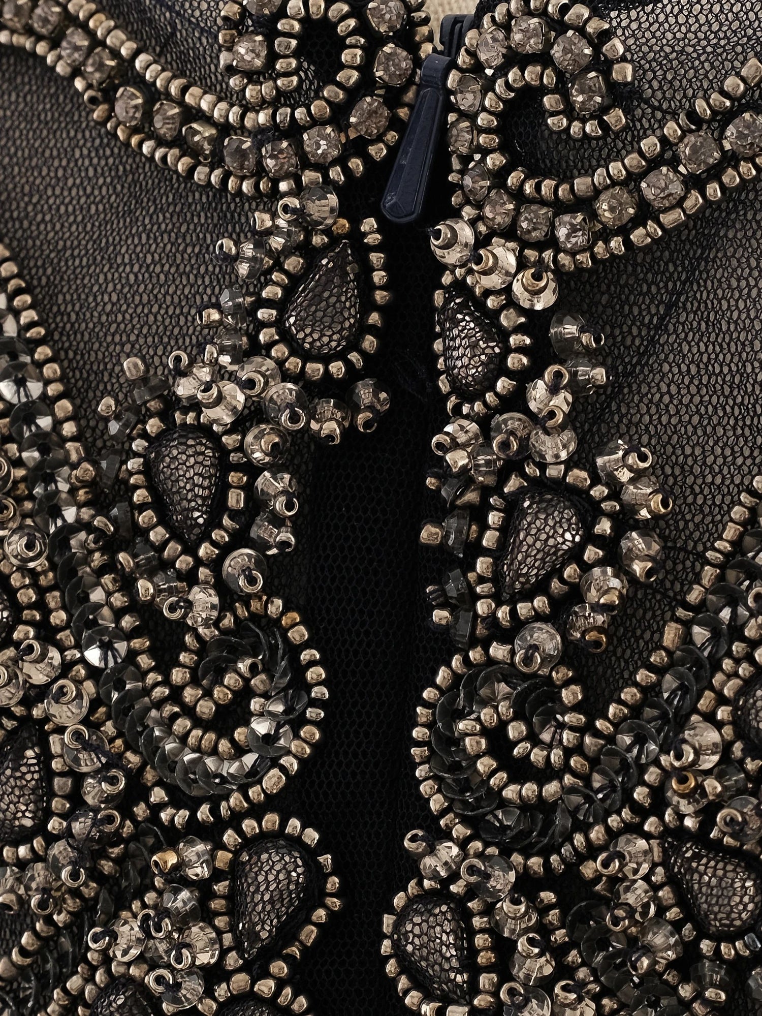 NEW Theia Couture Formal Navy Blue Gown Size XL with Beaded Details