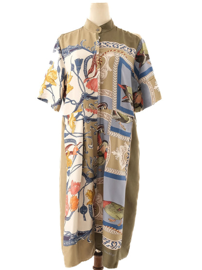 Excellent Salvatore Ferragamo Green Silk Dress Size XL