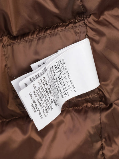 Excellent Weekend MaxMara Orange Long Padded Coat Hooded XS