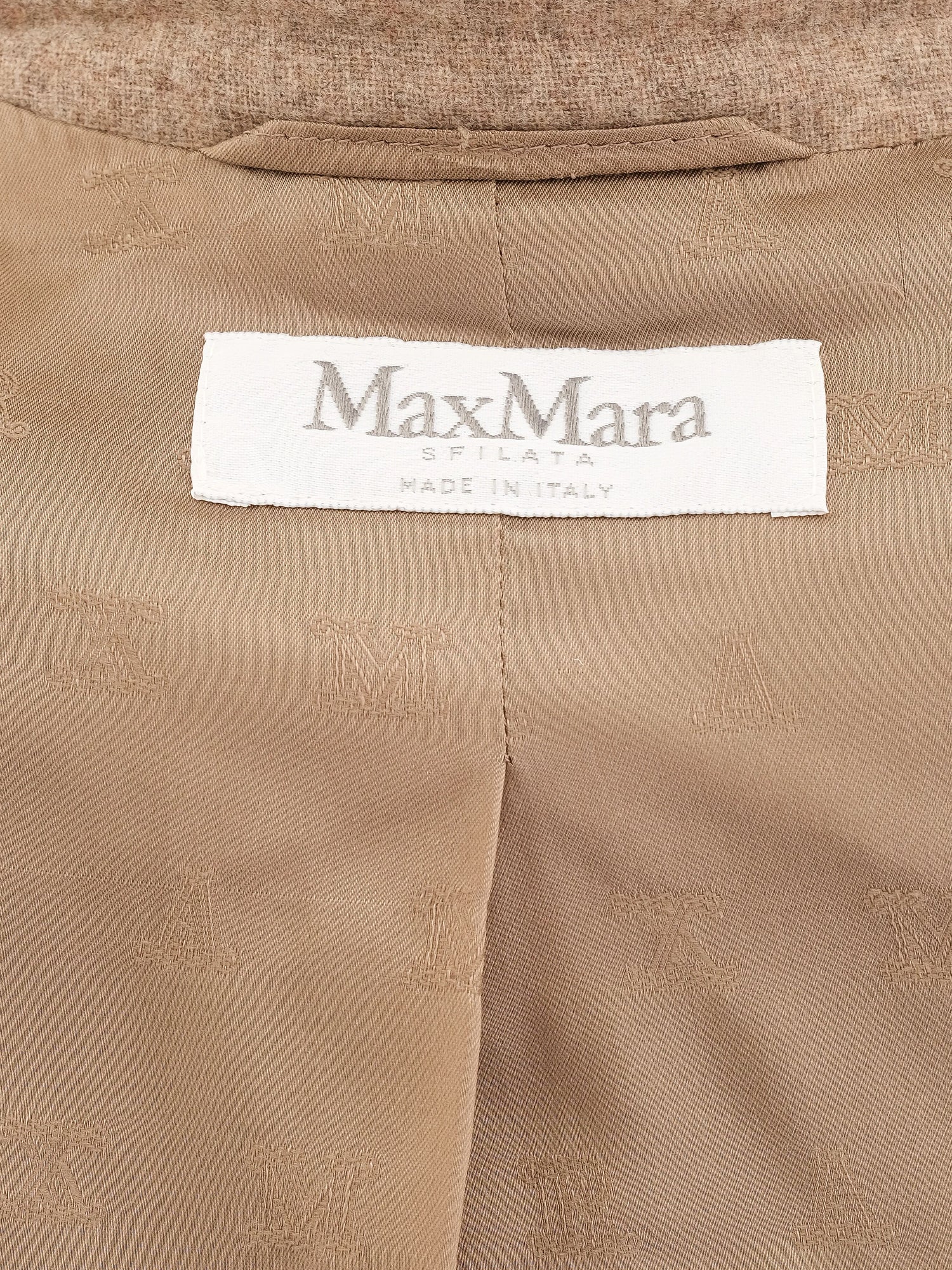 NEW Max Mara Gray Wool Tailored Coat Size M with High Collar