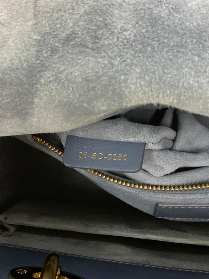 Dior Medium Lady Dior Blue,Leather WSS