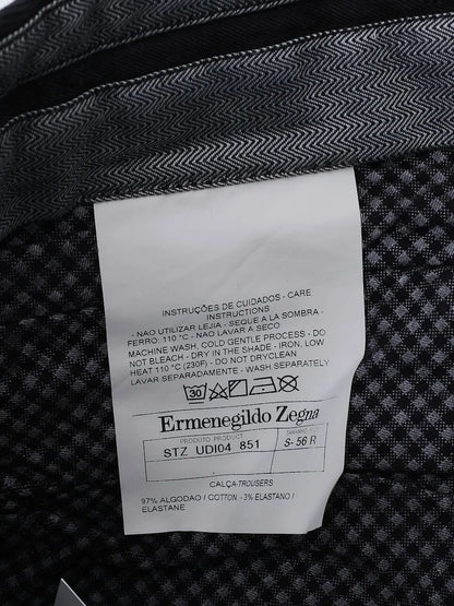Excellent Ermenegildo Zegna Gray Pants 3XL Elastane MenÕs Wear