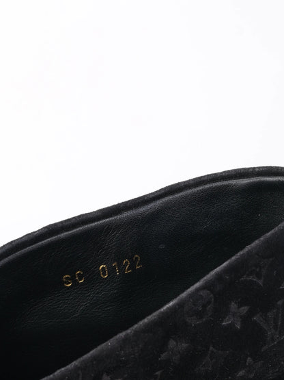 Excellent Louis Vuitton Black Leather Ankle Boots Size 35.5