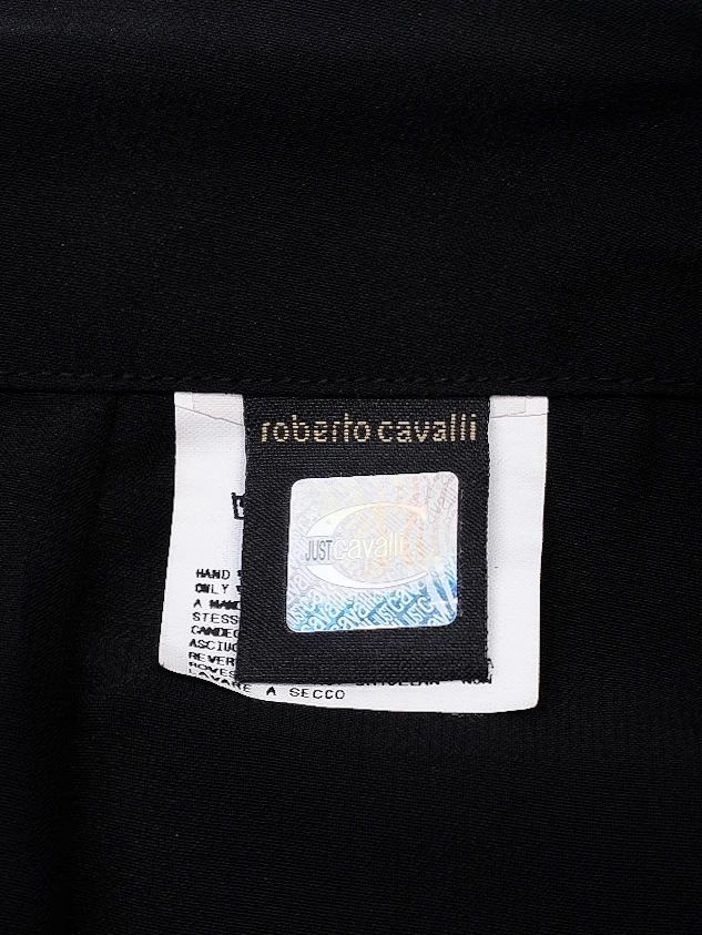 Excellent Just Cavalli Black Pleated Skirt with Embellishments