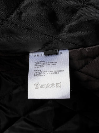 Excellent Phillipp Plein Black Sleeveless Hoodie with Embellished Crest