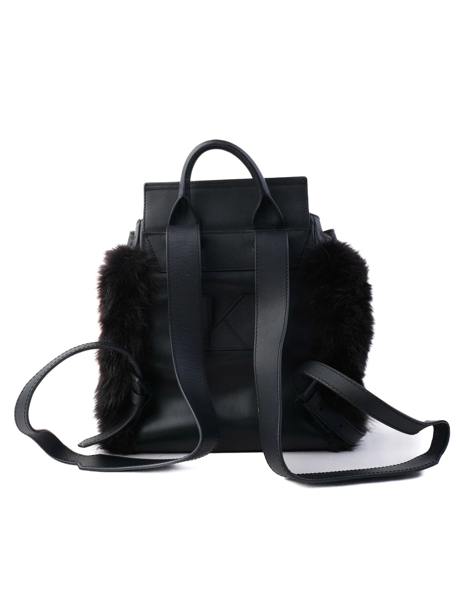 Excellent Kendall+Kylie Multicolored Faux Fur and Leather Backpack