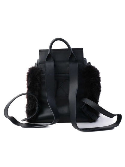 Excellent Kendall+Kylie Multicolored Faux Fur and Leather Backpack
