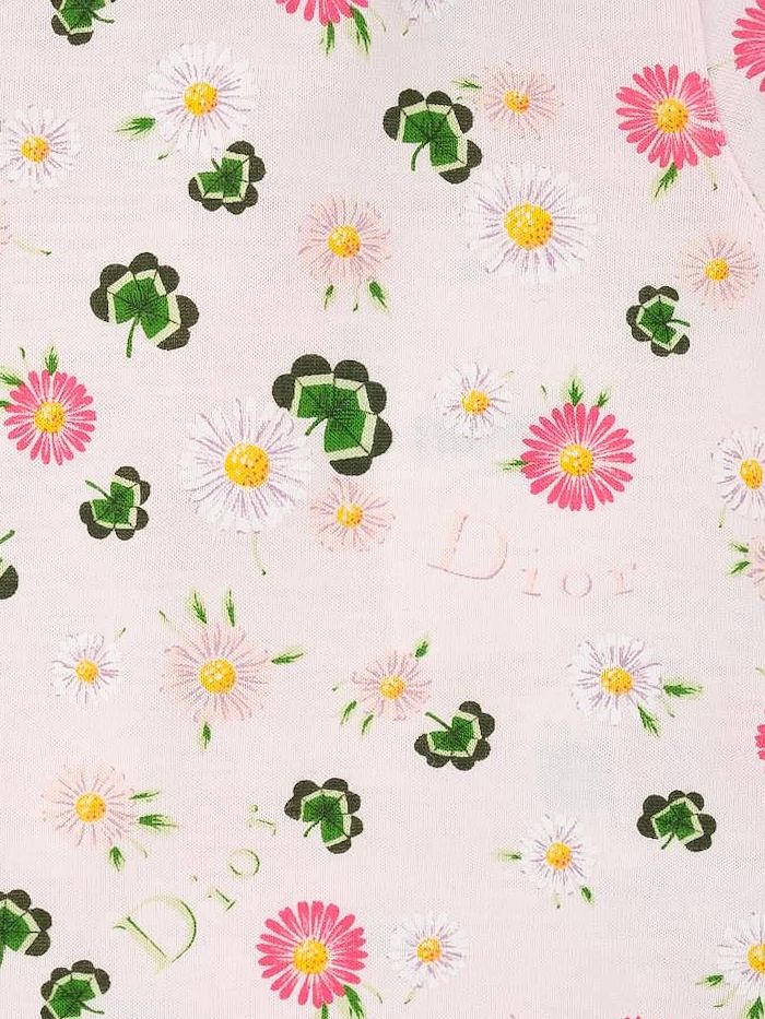 Excellent Baby Dior Floral Onesie Pink Cotton 0-3 Months