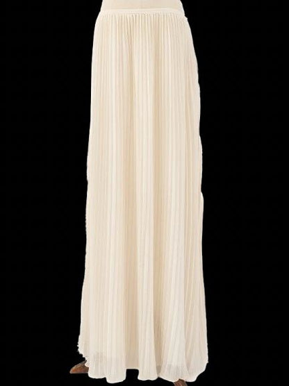 Excellent Theory White Pleated Maxi Skirt Size 4