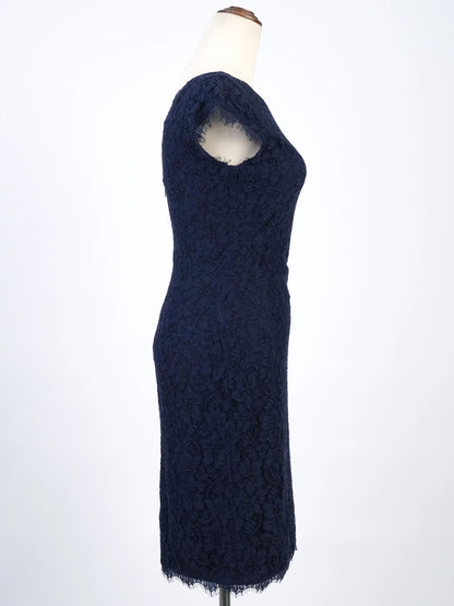 Excellent Diane von Furstenberg Purple Lace Dress Size XS