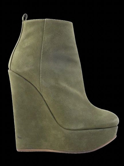 Excellent Dsquared2 Green Leather Wedge Ankle Boots Size 37