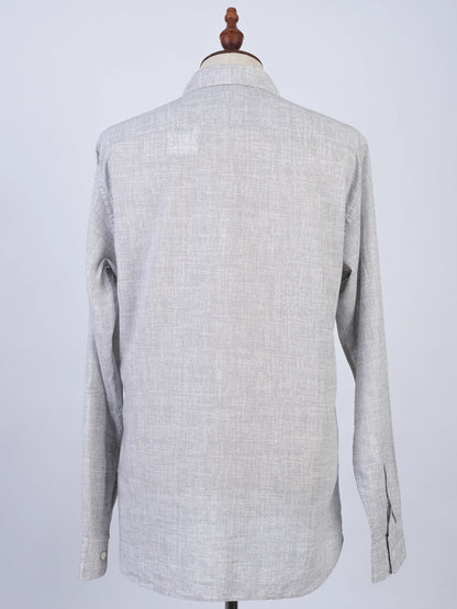 Ermenegildo Zegna Gray Long-Sleeve Button-Up Shirt Excellent Condition