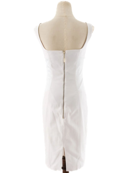 Elisabetta Franchi White Sleeveless Dress Size M Excellent Condition