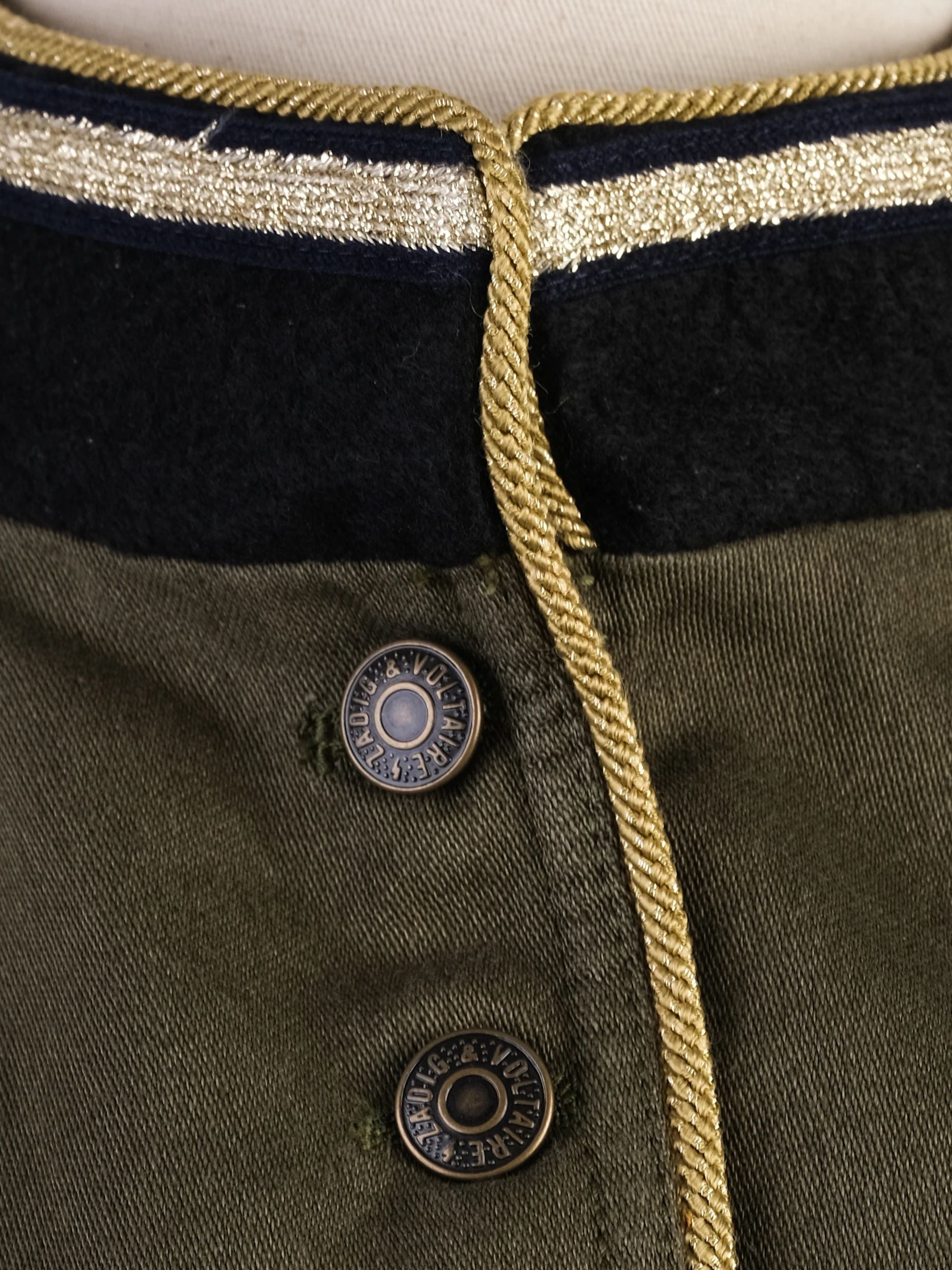 Excellent Zadig&amp;Voltaire Olive Green Military-Style Jacket Size S