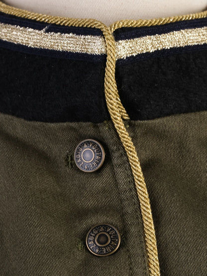 Excellent Zadig&amp;Voltaire Olive Green Military-Style Jacket Size S