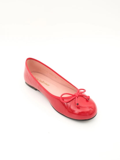 Excellent Pretty Ballerinas Red Leather Ballet Flats Size 36