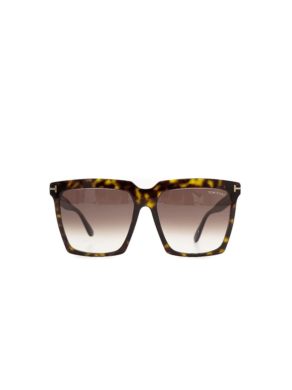 Excellent Tom Ford Tortoiseshell Square Sunglasses Gradient Lenses