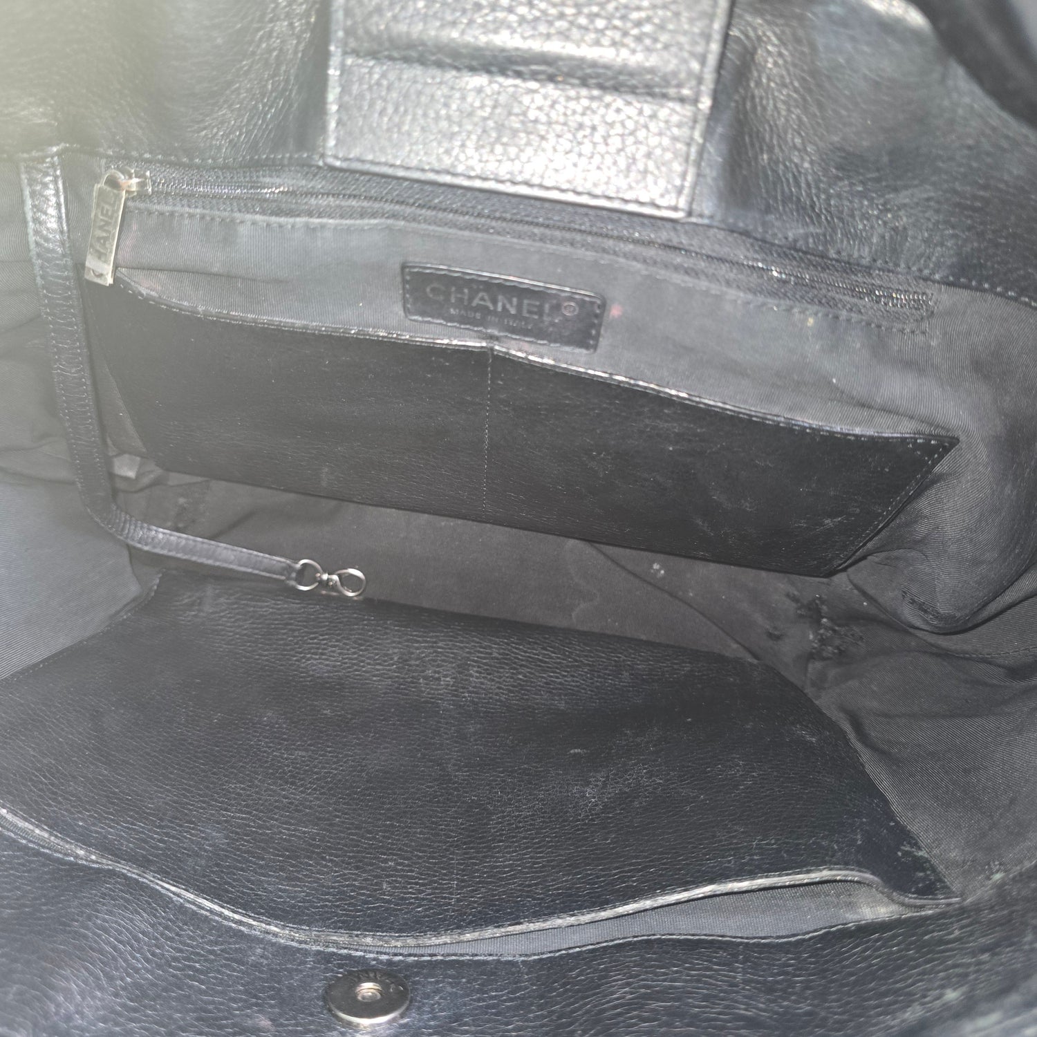 Chanel Turn-around Ligne Black Deerskin