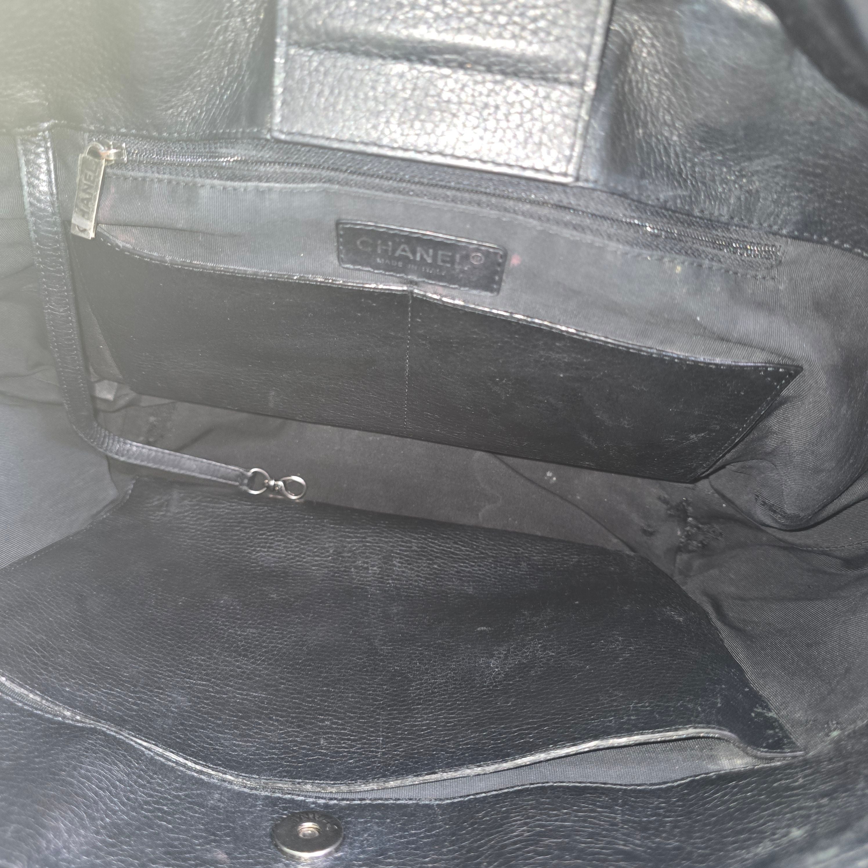 Chanel Turn-around Ligne Black Deerskin