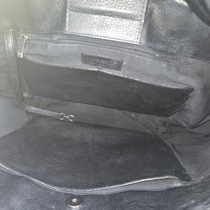 Chanel Turn-around Ligne Black Deerskin