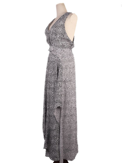 NEW Maje Black Sleeveless V-Neck Dress with Cut-Out Back Size Unknown