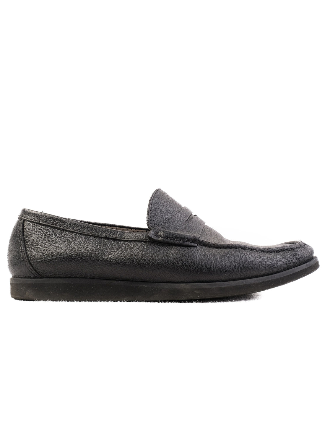 Excellent Aldo Brue Black Leather Loafers Size 39 for Men