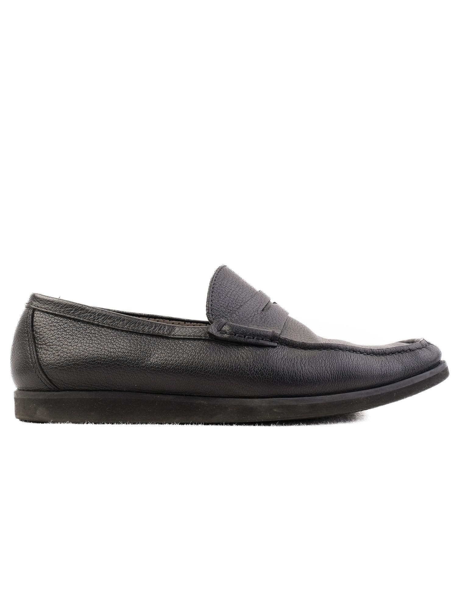Excellent Aldo Brue Black Leather Loafers Size 39 for Men