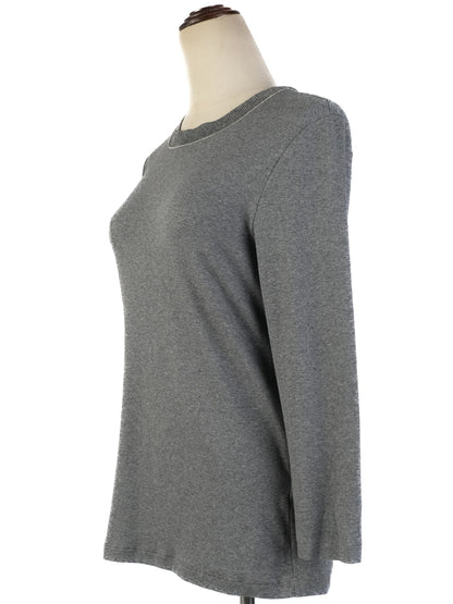 Excellent Peserico Gray Wool Long Sleeve Top Size L
