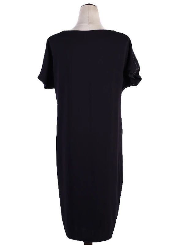 Excellent Brunello Cucinelli Blue Silk Dress Size M Women