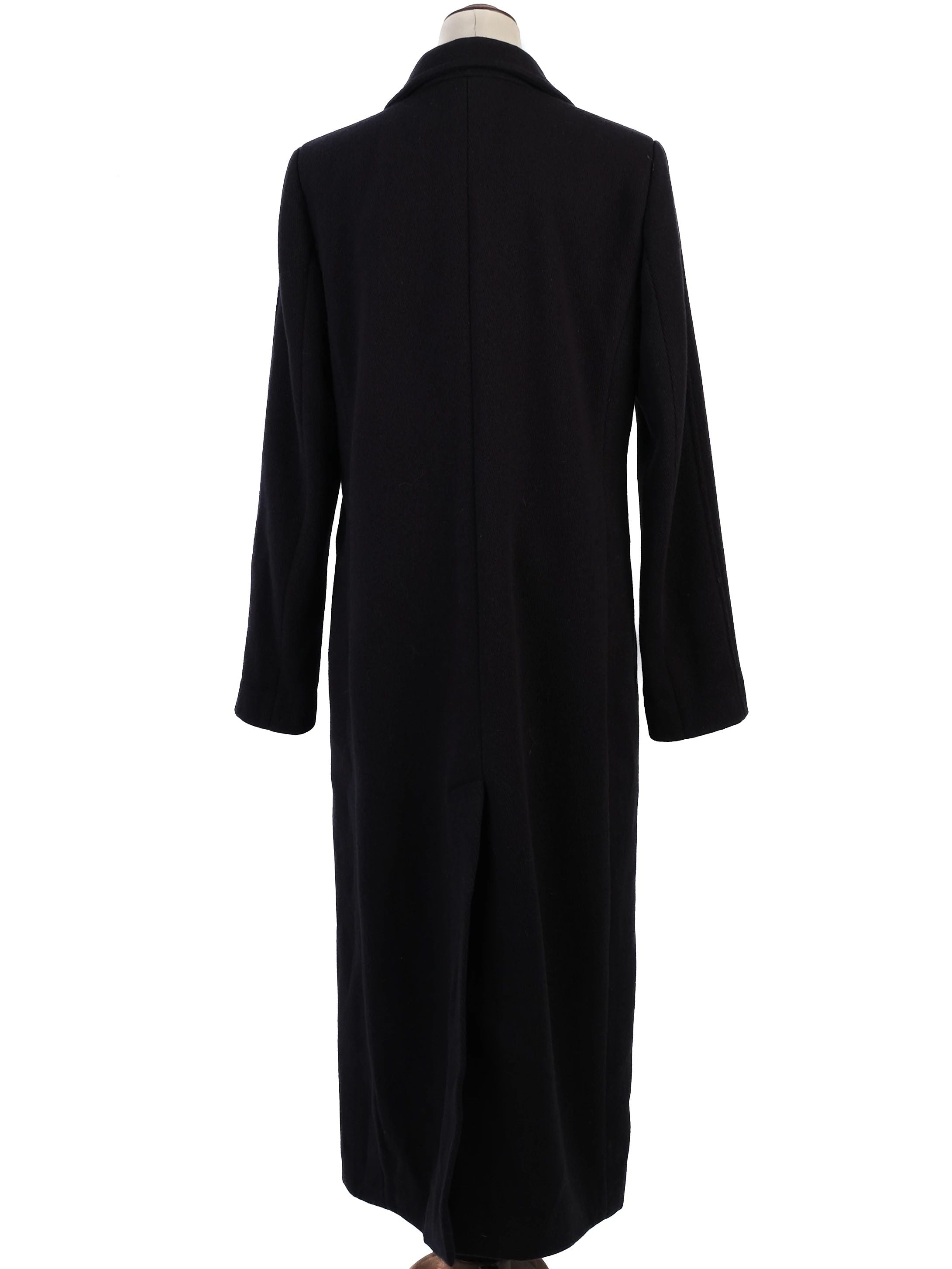 NEW Beatrice B. Long Blue Wool Coat Size S